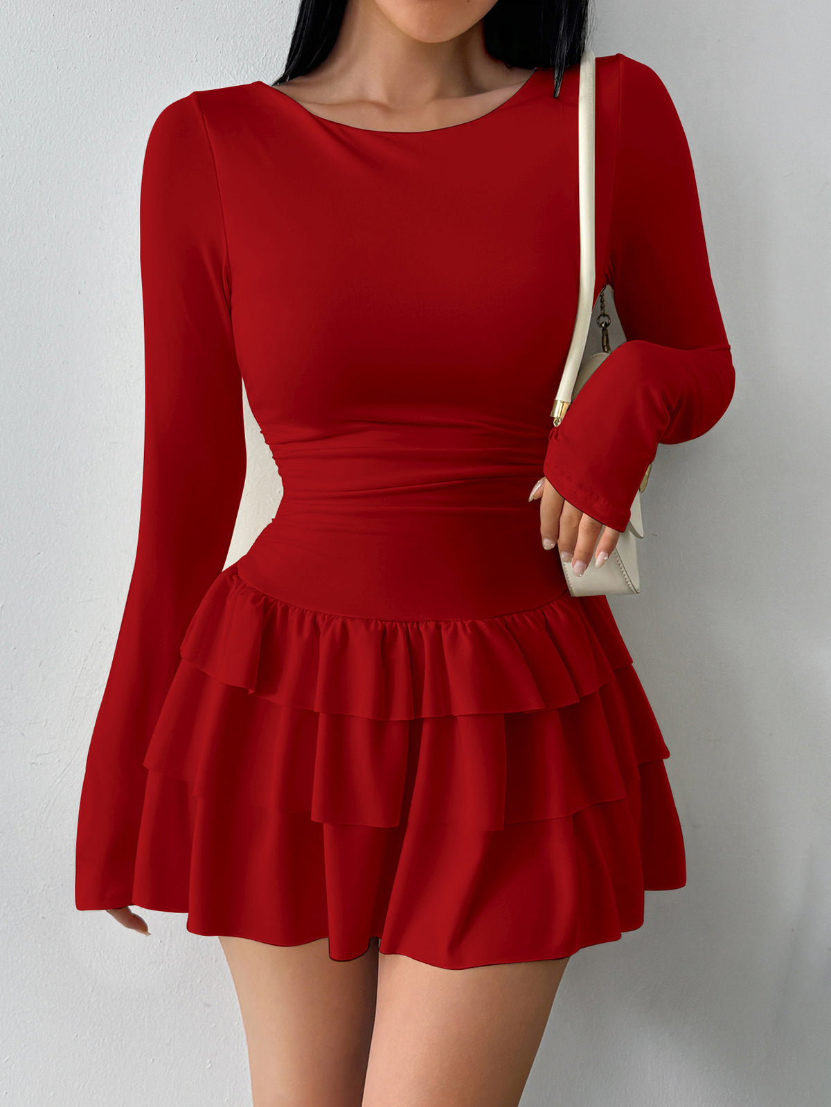 Vestido moldeador de manga larga